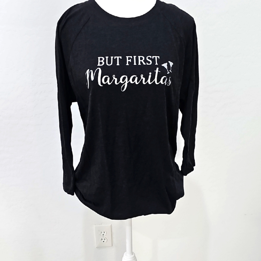 Funny Gray Graphic Long Sleeve Top